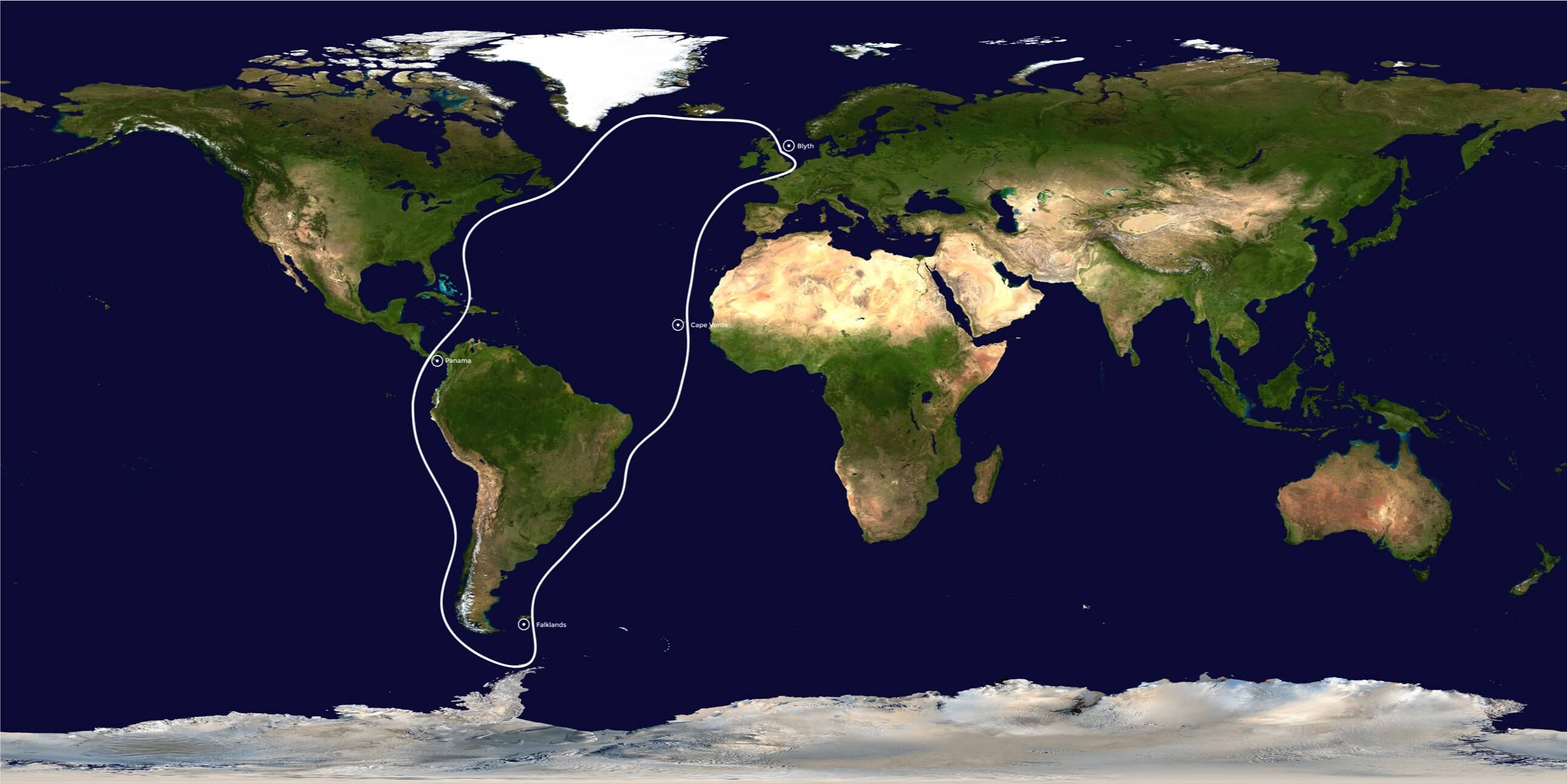 Voyage Route for Williams Expedition